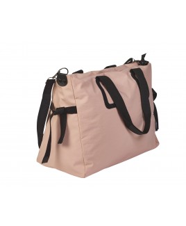 Lorenz Large Top Zip Tote/Travel Bag with Twin & Detachable Shoulder Straps In Soft Crinkled Nylon